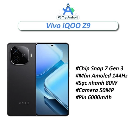 [Máy Cũ] Điện thoại Vivo iQOO Z9 RAM 8/256GB chip Snapdragon 7 Gen 3 màn AMOLED 144Hz 1.5K pin 6000 mAh