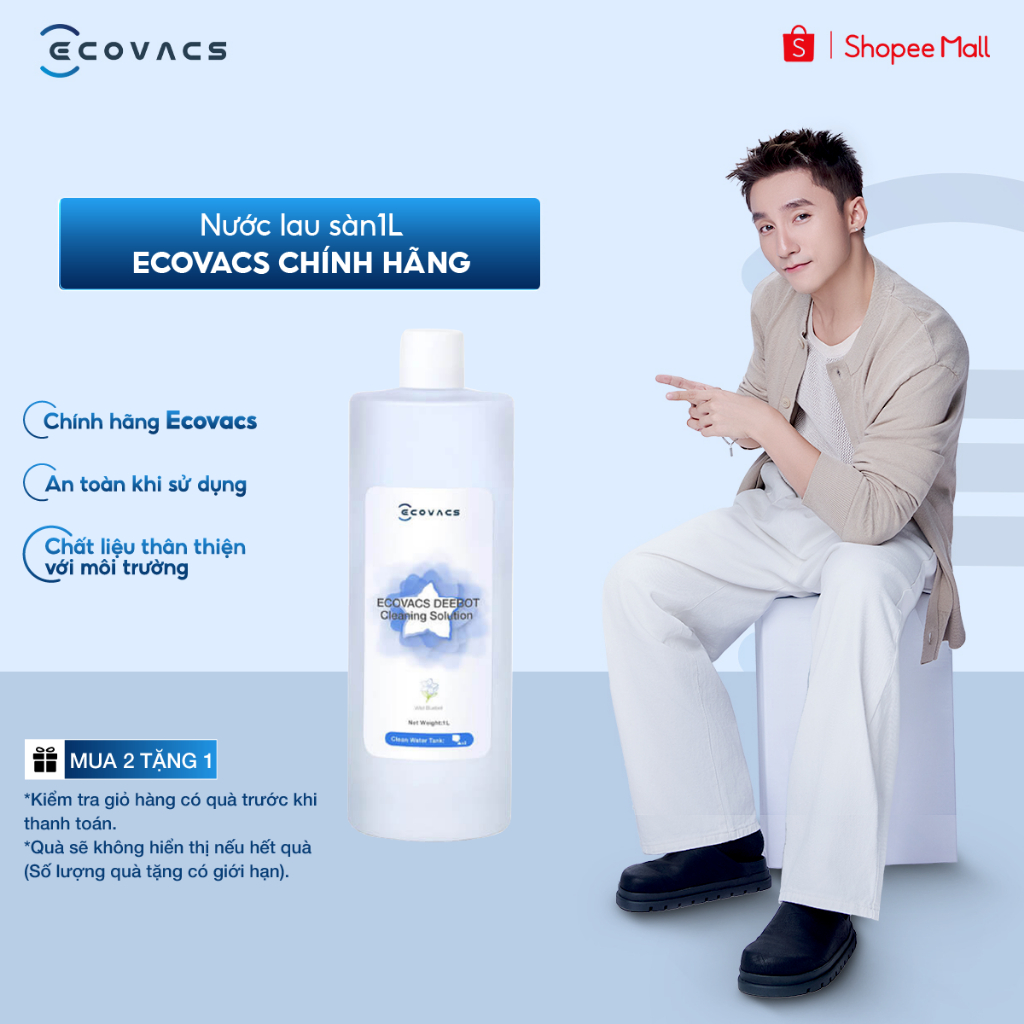 [Mua 2 tặng 1] Nước lau sàn 1L chuyên dụng cho Deebot Ecovacs D-SO01-0019 - Chính Hãng