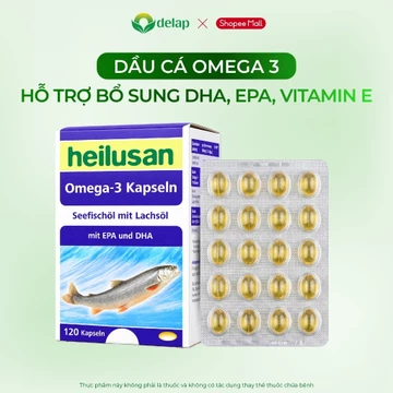 Dầu Cá Omega 3 Heilusan - Hỗ Trợ Bổ sung Omega-3, DHA, EPA, Vitamin E (Hộp 120 Viên mềm)
