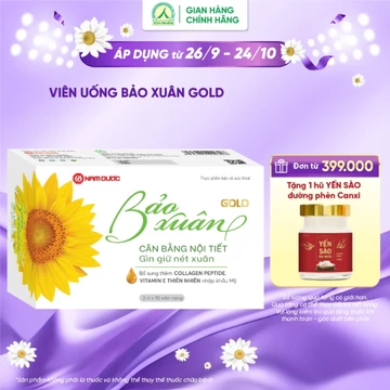 Viên uống Bảo Xuân Gold - Hỗ trợ cân bằng nội tiết tố , làm đẹp da, giảm khô hạn - Hộp 30 viên