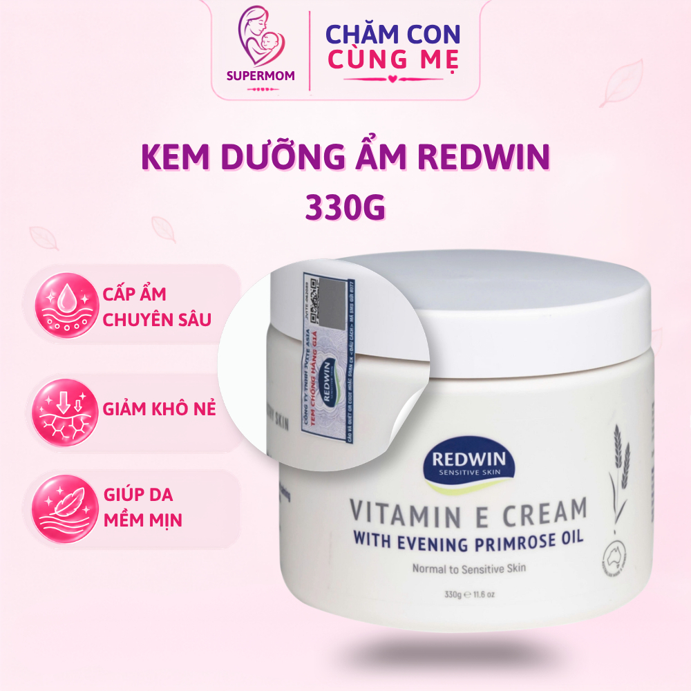 Kem Dưỡng Ẩm Vitamin E Redwin Úc Làm Sáng Và Mềm Mịn Da 330g