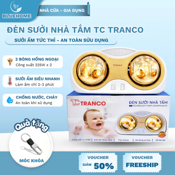 Đèn Sưởi Nhà Tắm TRANCO 2 Bóng - 3 Bóng | Công Nghệ Hồng Ngoại | Sưởi Ấm Nhanh | Đèn Sưởi Nhà Tắm Chính Hãng Việt Nam