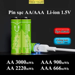 Pin sạc Li-ion 1.5V BESTON,USB AA 2AC-80/60,3AC-25/18,AA 3000/2200mWh,AAA 900/600mWh