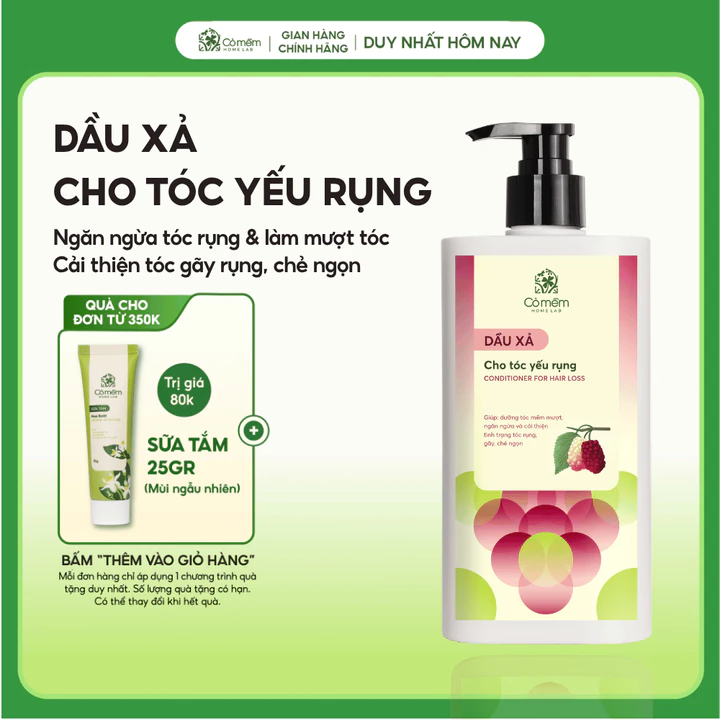 Dầu Xả Dâu Tằm Ngừa Rụng Tóc Giúp Tóc Mềm Mượt Cải Thiện Tóc Gãy Rụng Chẻ Ngọn Cho Mái Tóc Chắc Khỏe Cỏ Mềm 350ml