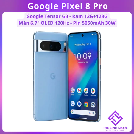 [Máy Cũ] Điện thoại Google Pixel 8 Pro - Màn LTPO OLED 6.7 inch 120Hz