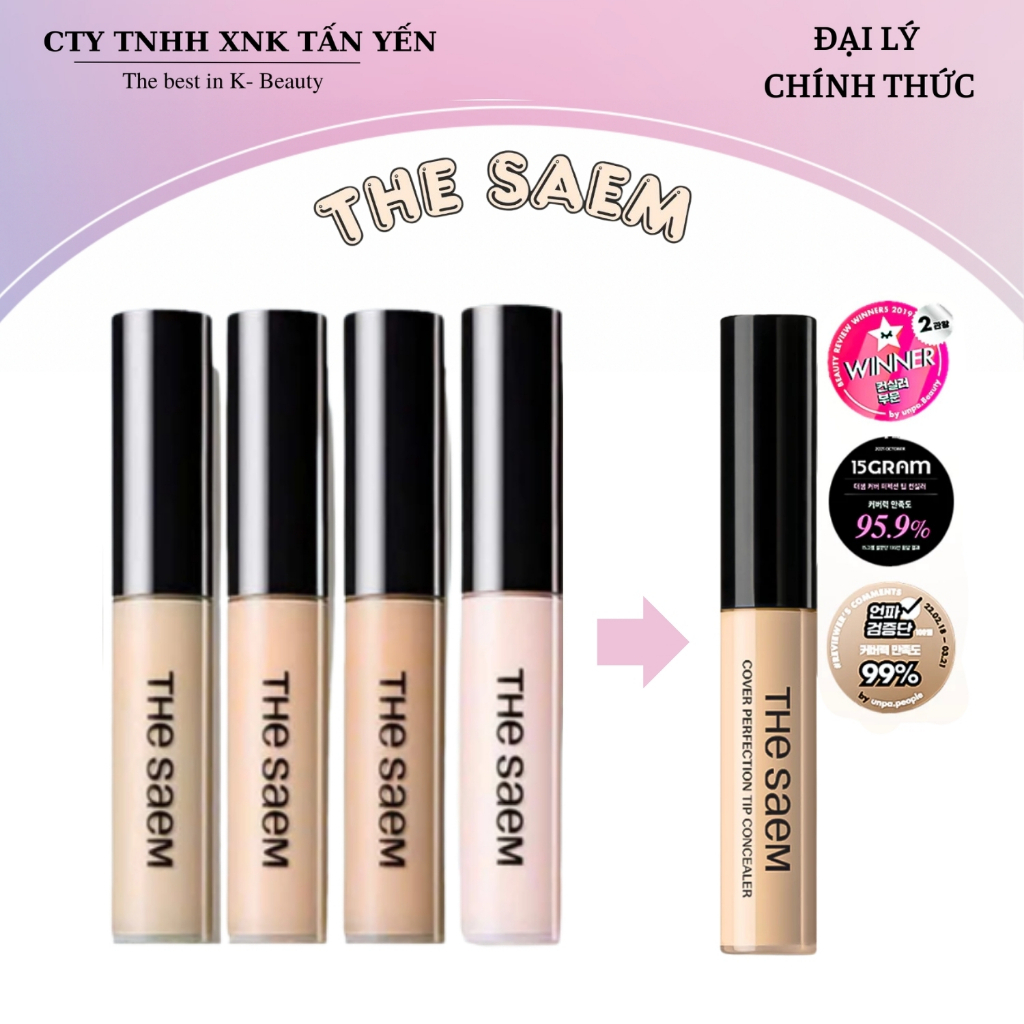 Kem Che Khuyết Điểm The Saem Cover Perfection Tip 6.5g