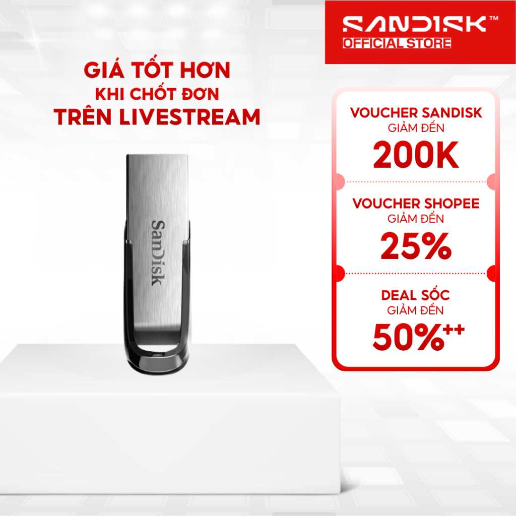 USB 3.0 SanDisk Ultra Flair SDCZ73-G46 16GB / 32GB / 64GB / 128GB upto 150MB/s Bảo hành 5 năm
