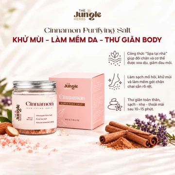 Muối ngâm chân, ngâm bồn thảo mộc Cinnamon Salt lưu thông khí huyết