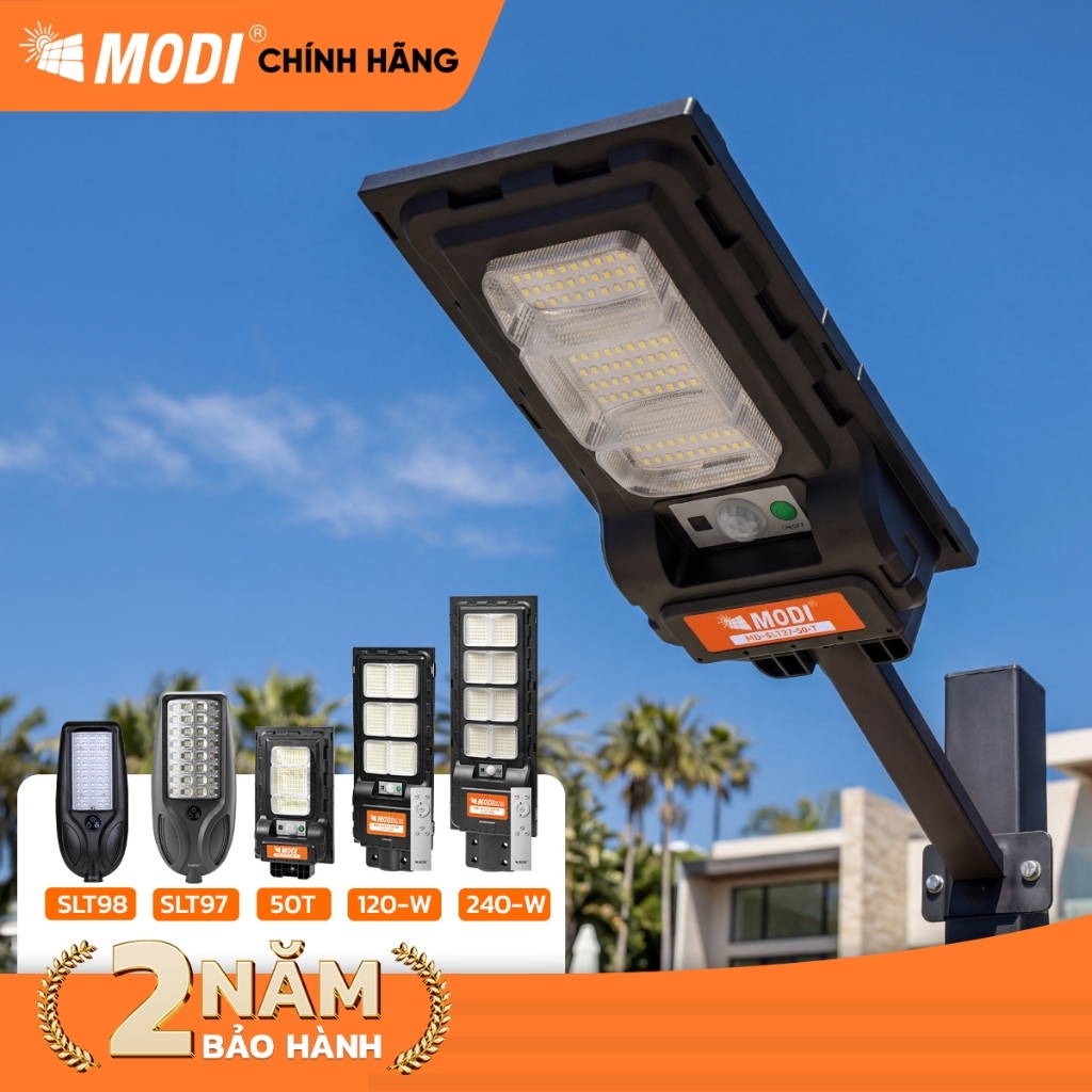 Đèn Năng Lượng Mặt Trời MODI SOLAR, Đèn Led Năng Lượng Mặt Trời Chip Led Siêu Sáng