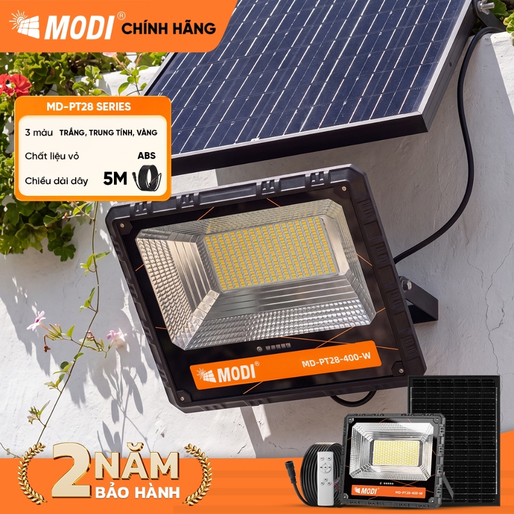 Đèn Led Năng Lượng Mặt Trời MODI SOLAR Siêu Sáng Chống Nước Loại 50W, 80W, 120W, 200W,300W, 400W