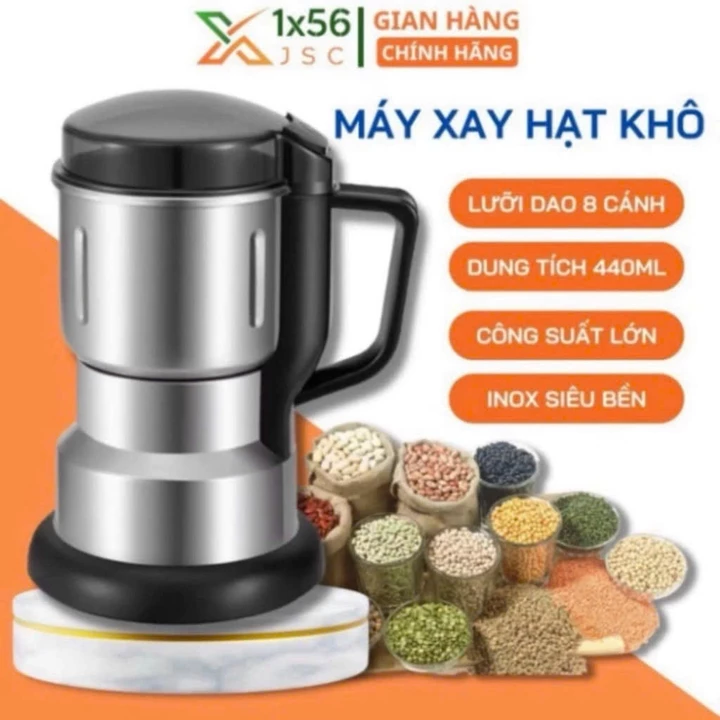 Máy Xay Bột Khô GVQ Siêu Mịn Công Suất 300W, 8Lưỡi Dao Đa Năng Dễ Dàng - Dụng Cụ Nghiền Đồ Khô,Hạt Cà Phê,Ngũ Cốc Gia Vị