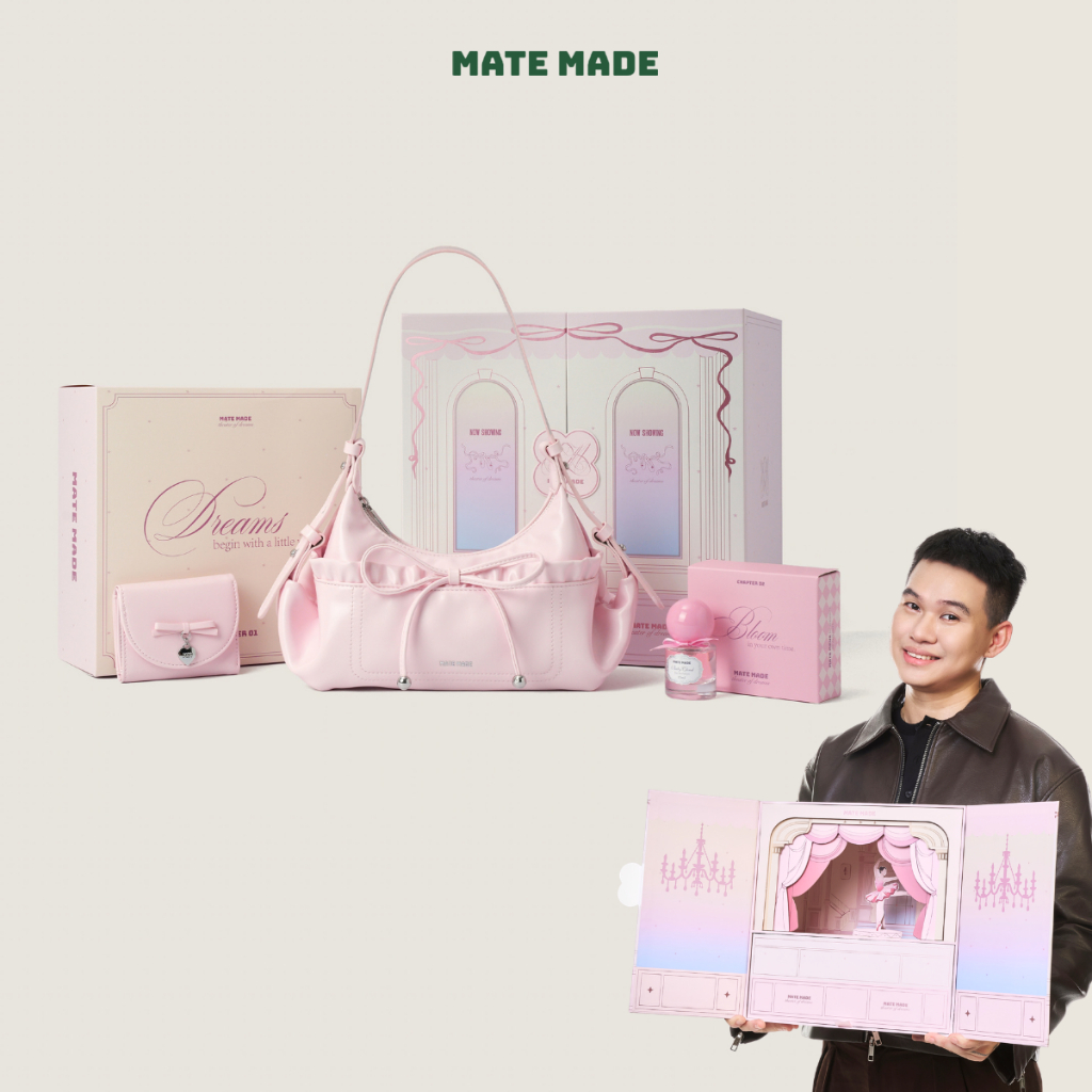 [BST 20.10] Set Quà Tặng MATE MADE Blooming Set, Túi Xách Tay Coco Kèm Nước Hoa, Ví, Hộp quà (Tặng Bạn Thân, Bạn Gái)