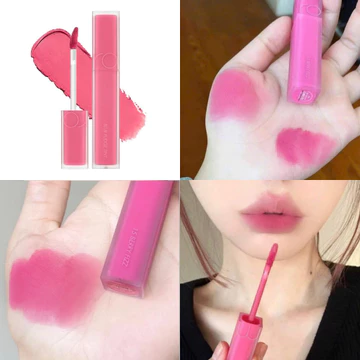 Son Romand Blur 15 Berry Fizz - Hồng Dâu, Son Kem Bùn Romand Fudge Tint 15 Berry Fizz