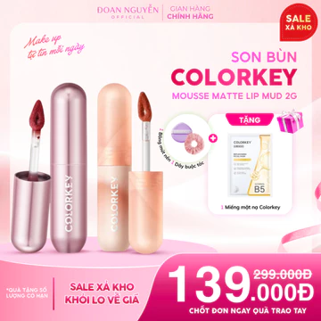 Son Kem Bùn Mềm Mịn Như Nhung Colorkey Mousse Lip Mud Matte 2g