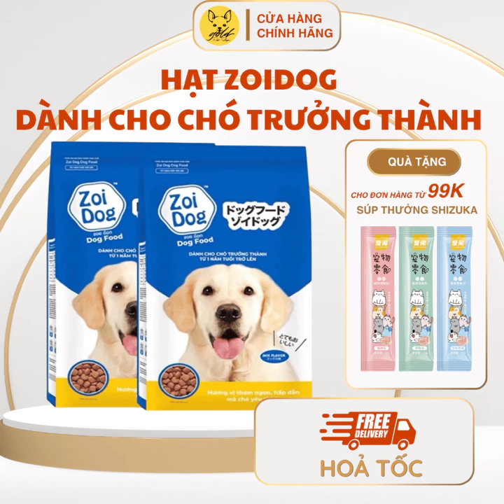 Thức Ăn Hạt Cho Chó ZOI DOG 1kg - Combo 5 bao 1kg Thức Ăn Cho Chó Trưởng Thành ZOIDOG