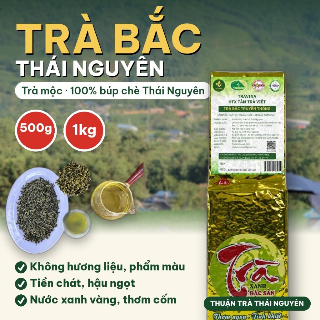 Chè Thái Nguyên Trà Bắc Truyền Thống 500g/1kg - Trà Bắc Đậm Vị Pha Trà Đá, Uống Hằng Ngày, VietGAP ATTP - Thuận Trà