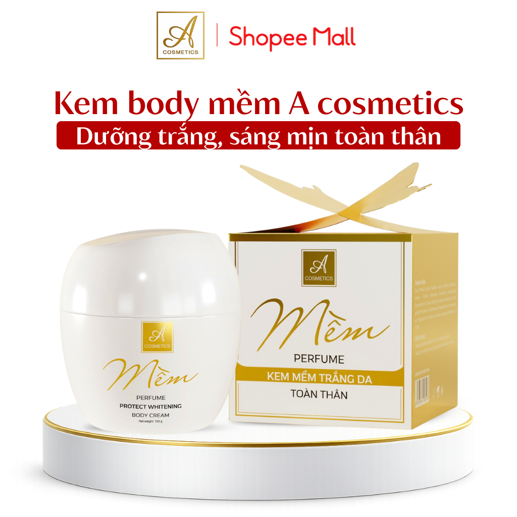 Kem body mềm A Cosmetics, dưỡng trắng da toàn thân, cấp ẩm, không gây bết dính, hương nước hoa 150g | BigBuy360 - bigbuy360.vn