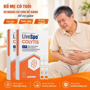 Combo 2 hộp LiveSpo Colytis - Men vi sinh chứa 5 tỷ bào tử lợi khuẩn giúp giảm Rối loạn tiêu hoá, Tiêu hoá kém