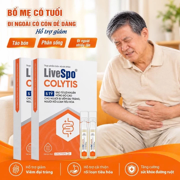 Combo 2 hộp LiveSpo Colytis - Men vi sinh chứa 5 tỷ bào tử lợi khuẩn giúp giảm Rối loạn tiêu hoá, Tiêu hoá kém