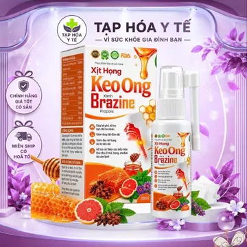 Xịt Họng Keo Ong Brazine Propolis 30ml – Tiện Ích Cho Nhu Cầu Chăm Sóc Họng