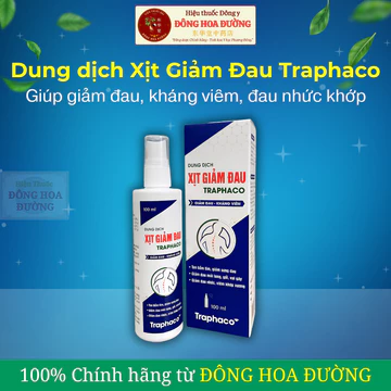 XỊT GIẢM ĐAU TRAPHACO (chai 100ml) - Chai xịt giúp giảm đau, kháng viêm cho người đau nhức xương khớp, đau do viêm khớp