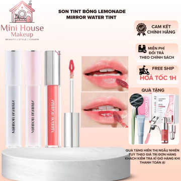 LEMONADE Son tint bóng mirror water tint không dính bền màu lâu trôi | Minihouse