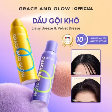 Dầu gội khô phồng tóc Grace and Glow Velvet Opium/Daisy Breeze kiềm dầu lâu bết giúp giải cứu tóc bết lưu 150ml