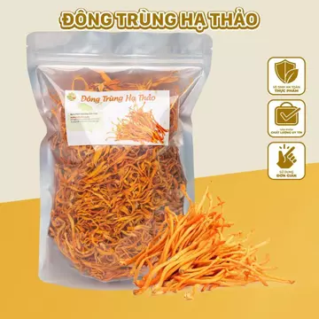 Bông Đông Trùng Hạ Thảo Sấy Khô Trùng Thảo Hoa - Túi 100 Gram - Bếp Chè Thái
