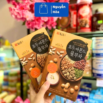 Bột Ngũ Cốc Dinh Dưỡng Damtuh Hàn Quốc Hộp 50 Gói (18g/Gói) – Trà Ngũ Cốc 5 Loại Hạt Quả Óc Chó, Hạnh Nhân, Ý Dĩ Dinh Dư