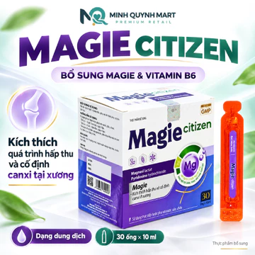 [CHÍNH HÃNG] Midu MenaQ7 Siro Magie Citizen Bổ Sung Magie & Vitamin B6 (Hộp 30 Ống x 10ml)