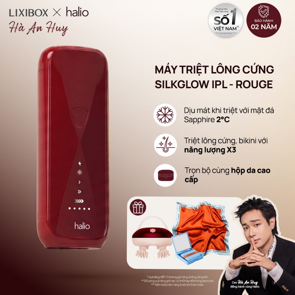 Máy Triệt Lông Lạnh Saphire Halio SilkGlow IPL - Rouge