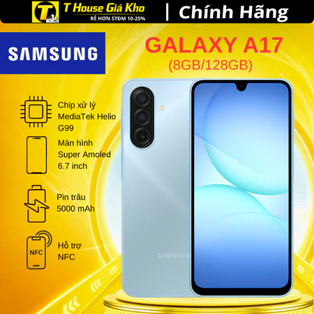 Điện Thoại Samsung Galaxy A17 8GB/128GB - Hàng Chính Hãng Nguyên Seal