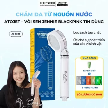 Vòi sen lọc nước Atojet AJ-8200 vòi sen Jennie tăng áp đi kèm 1 lõi lọc