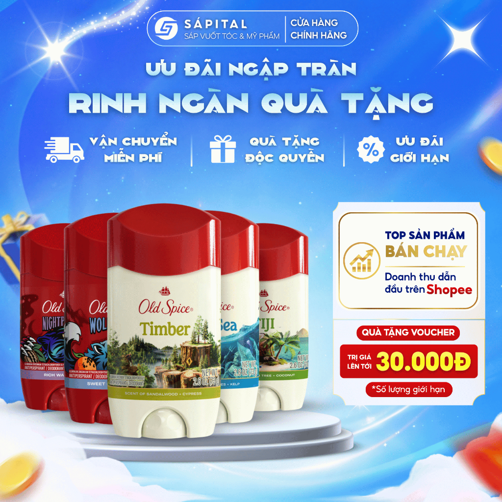 [TOP BÁN CHẠY] Lăn Old Spice Chính Hãng - Đủ mùi hương, Lưu hương tới 24h, Phù hợp cả nam & nữ