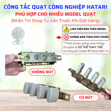 Công Tắc Quạt Bàn Phím Quạt Tương Thích Quạt Sàn Công Nghiệp Thái Lan HATARI IT18M2,...Chuẩn Theo Quạt (Đa Dạng Model)
