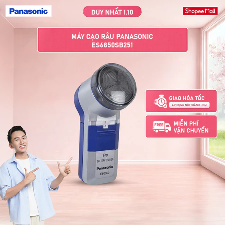 Máy cạo râu Panasonic ES6850SB251 - Tặng kèm 2 viên Evolta AA - Hàng chính hãng