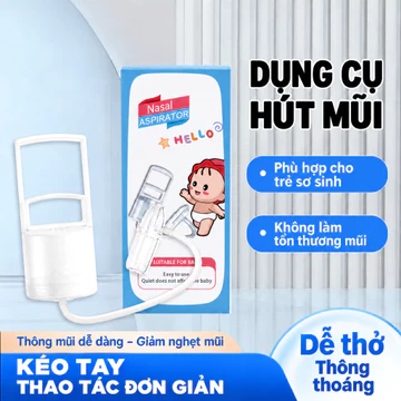 Dụng Cụ Hút Mũi Cho Bé Trẻ Sơ Sinh, Hút Dịch Mũi, Vệ Sinh Mũi Cho Bé Tiện Lợi