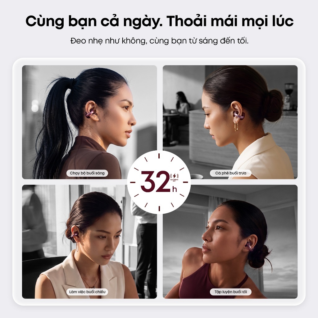 Tai nghe Open-Ear AeroClip 2 | Chống bụi và nước IP57| Đàm thoại rõ nét | Tích hợp phiên dịch| BH 18 tháng | BigBuy360 - bigbuy360.vn