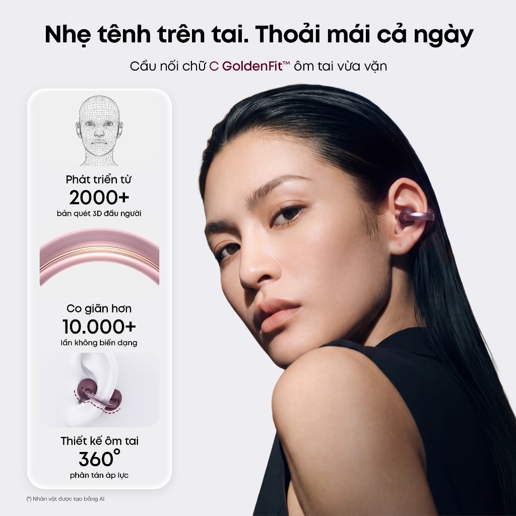 Tai nghe Open-Ear AeroClip 2 | Chống bụi và nước IP57| Đàm thoại rõ nét | Tích hợp phiên dịch| BH 18 tháng | BigBuy360 - bigbuy360.vn