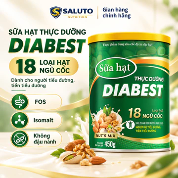 Sữa Hạt Tiểu Đường DIABEST 18 Loại Hạt – Sữa Hạt Thực Dưỡng Cho Người Tiểu Đường, Tiền Tiểu Đường