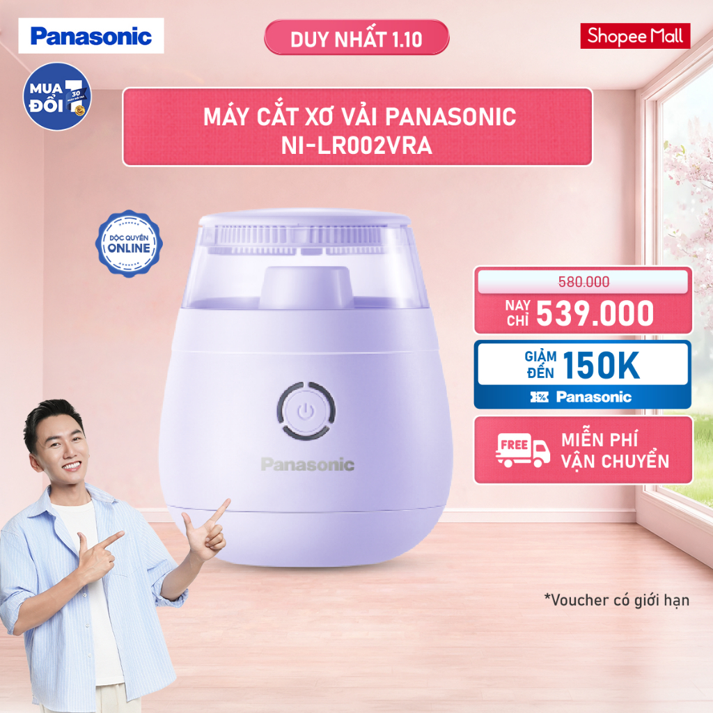 Máy cắt xơ vải Panasonic NI-LR002VRA - Hiệu suất cao - Hàng chính hãng