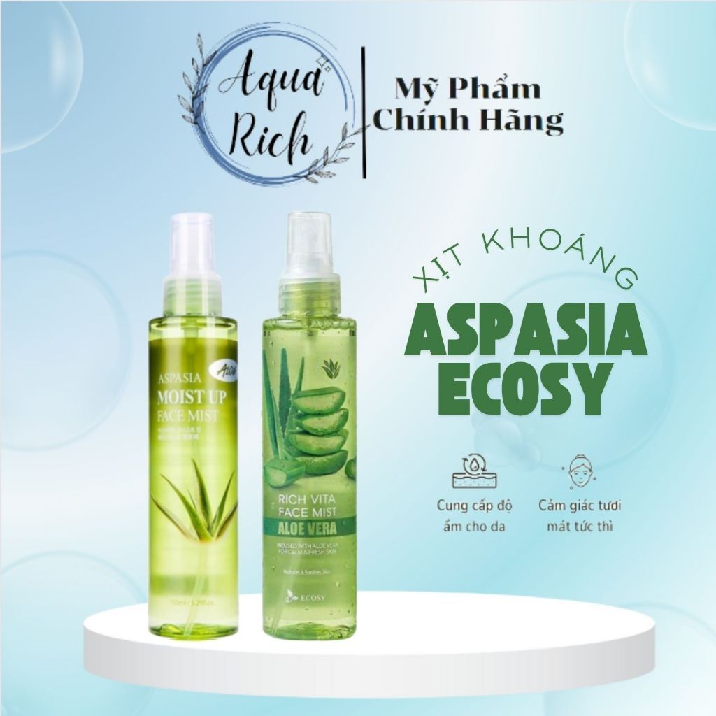 [CHÍNH HÃNG] Xịt Khoáng Cấp Ẩm Làm Dịu Da  Aspasia 150ml