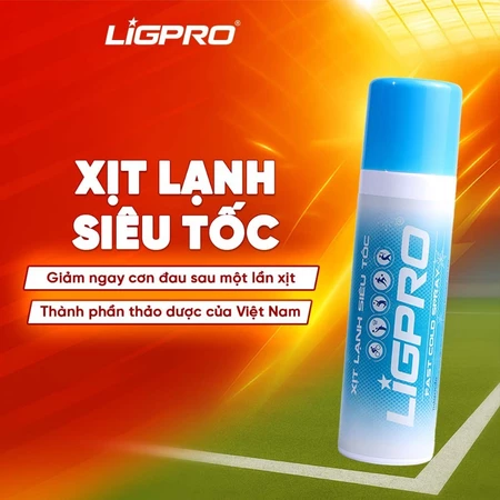 Chai Xịt Lạnh Giảm Đau Siêu Tốc LIGPRO Giảm Đau Nhanh Chấn Thương Trong Sơ Cứu Thể Thao 200ml