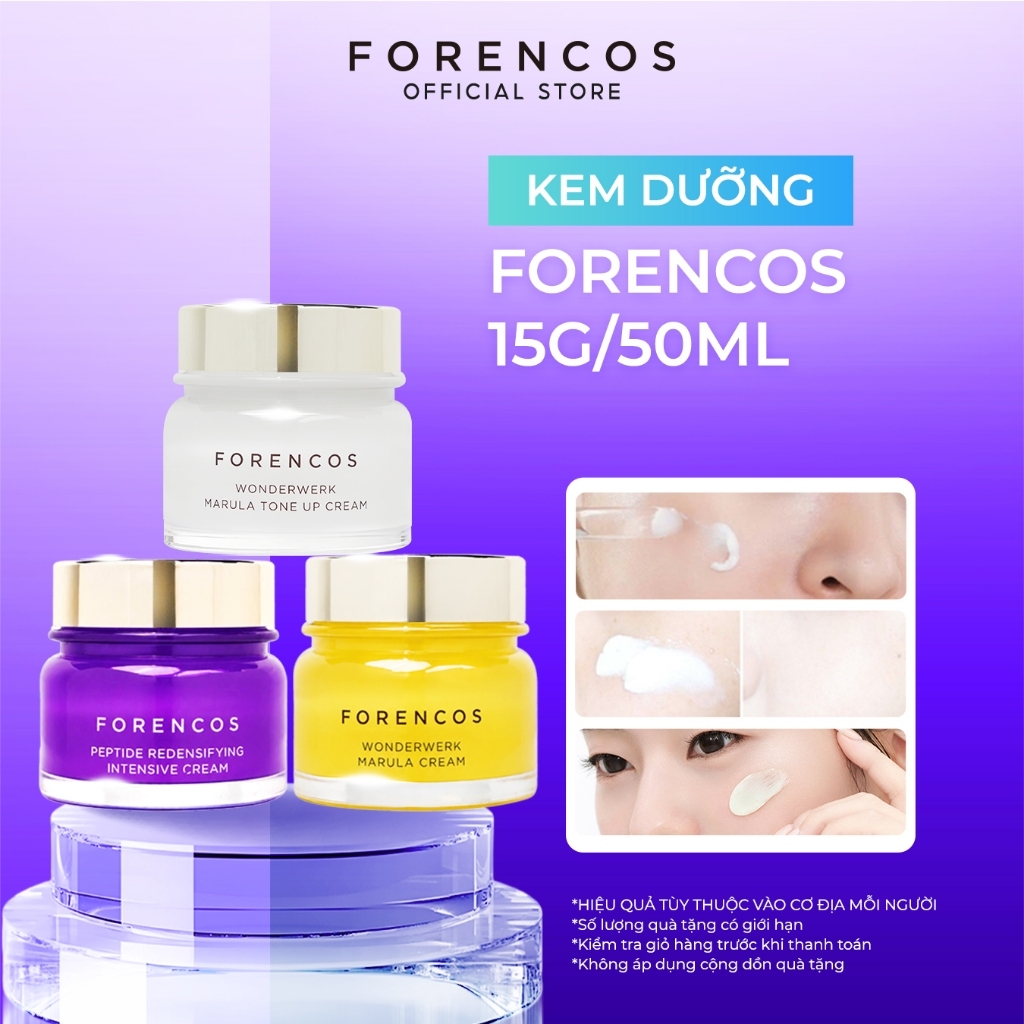 Kem Dưỡng Ẩm Trắng Da, Chống Lão Hoá, Căng Bóng Và Trẻ Hoá FORENCOS Ban Ngày Và Ban Đêm