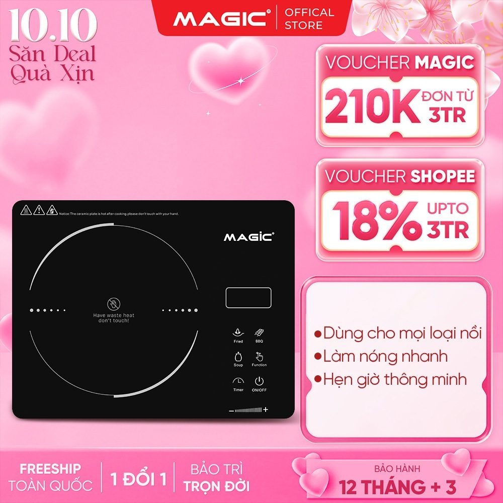 Bếp hồng ngoại Magic A-55, Công suất 2200W, Bếp đơn, Hàng chính hãng, Bảo hành 12 tháng