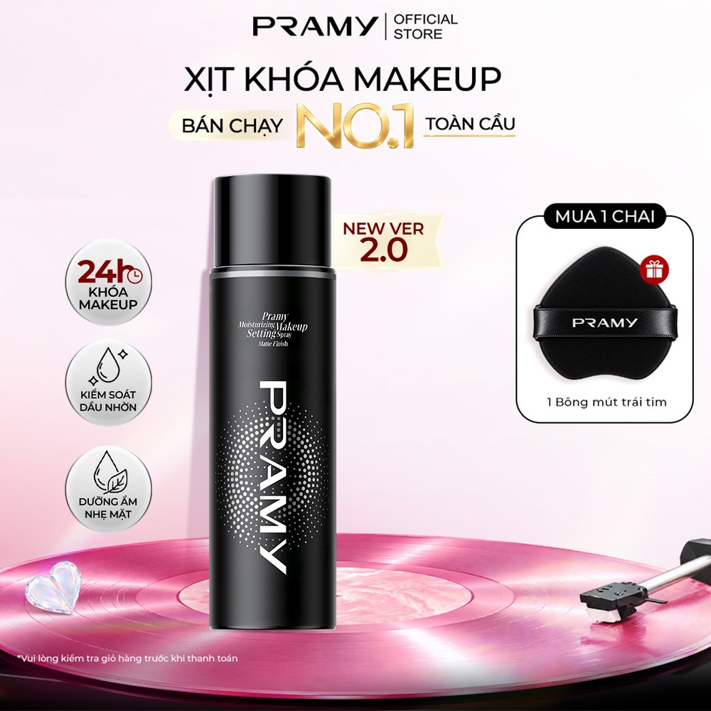 [CHÍNH HÃNG] PRAMY Xịt Khóa Lớp Nền Cố Định Lớp Nền Lâu Trôi, Cấp Ấm, Kiềm Dầu Hiệu Quả Dành Cho Da Dầu 100ml