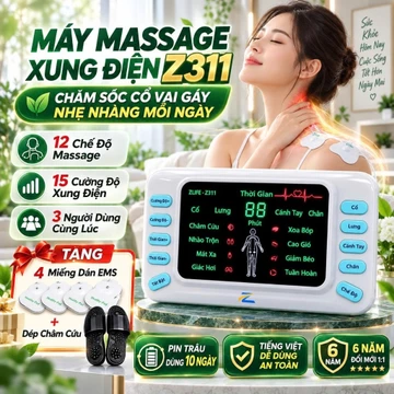 Máy Massage Xung Điện Z311 Châm Cứu Không Dây, Máy Mát Xa Cầm Tay Bấm Huyệt Giảm Đau Mỏi Cổ Vai Gáy