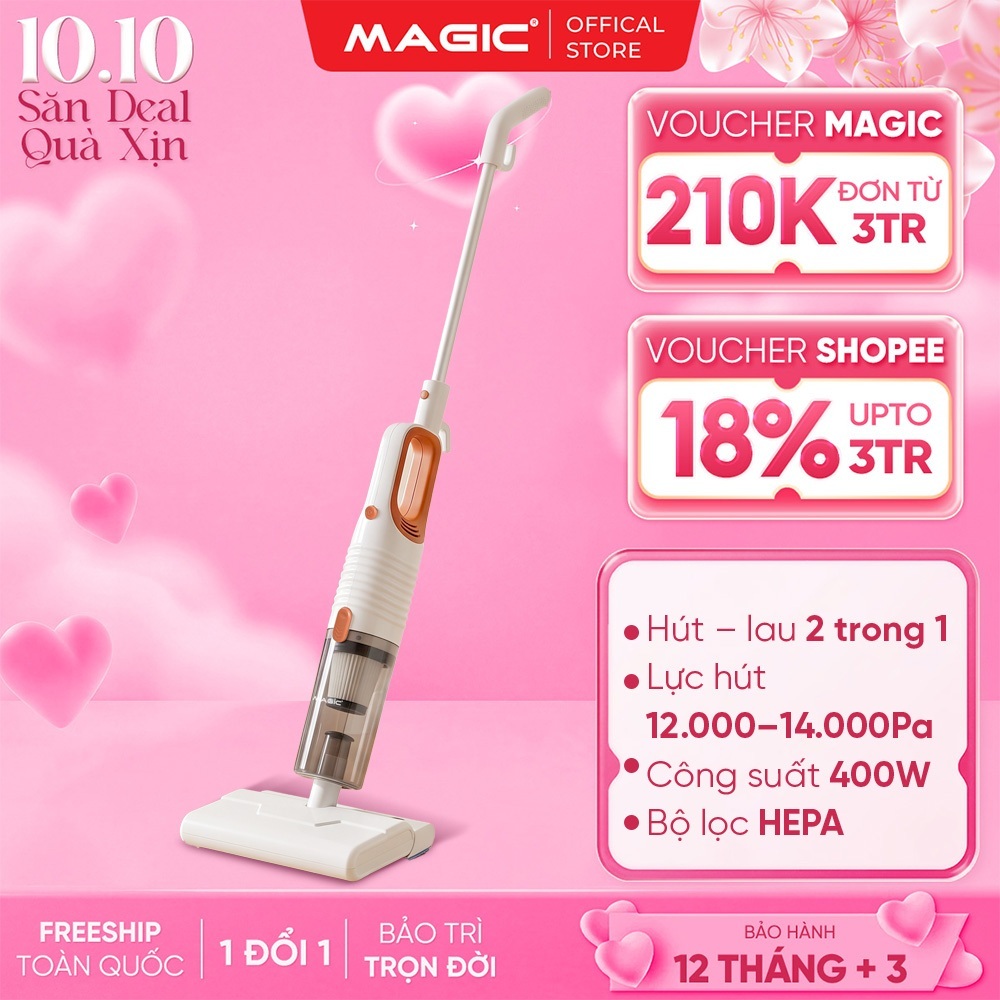 MÁY HÚT BỤI MAGIC A-065 - LỰC HÚT MẠNH, BỘ LỌC HEPA, THIẾT KẾ GỌN GÀNG, DỄ SỬ DỤNG