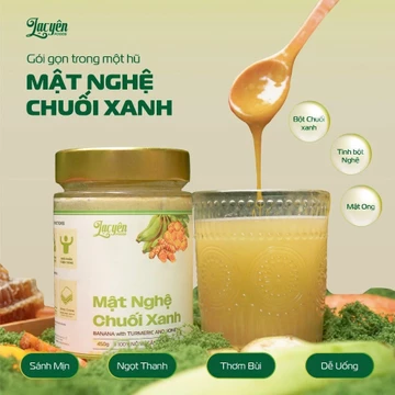 Mật Nghệ Chuối Xanh Lạc Yên Foods - Tinh Bột Nghệ Mật Ong Bột Chuối Xanh Giàu Tinh Bột Kháng