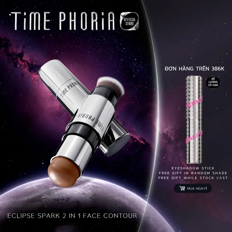 [Main]TIME PHORIA - Eclipse Spark 2 in 1 Face Contour 7G | 2in1 hiệu ứng 3D thon gọn mặt chuẩn màu lâu trôi trang điểm